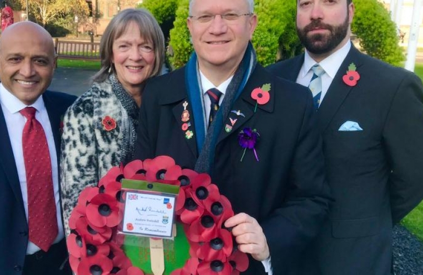 Andrew at war memorial