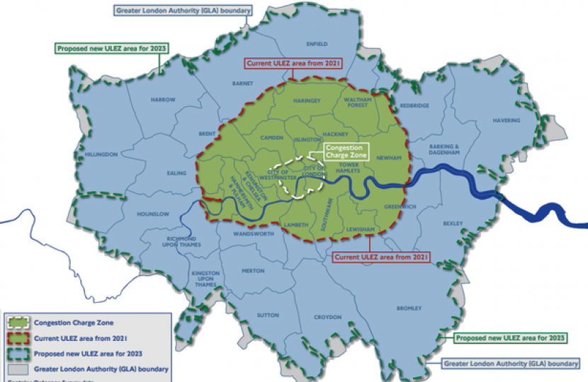 Pictured: Incoming ULEZ Boundaries