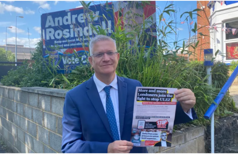 Andrew Rosindell outside MTH