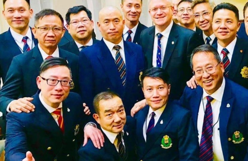 Pictured: Andrew Rosindell M.P. with Hong Kong Veterans