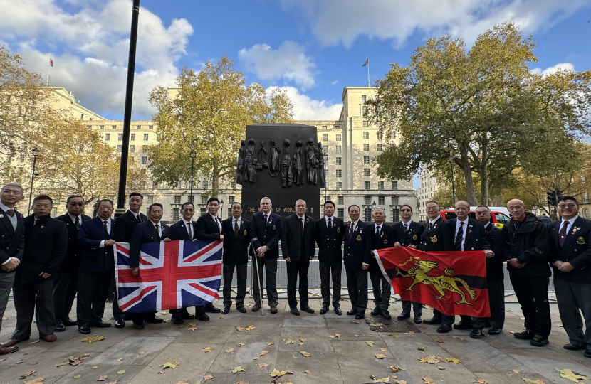 Andrew with the Veterans at the Cenotaph