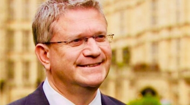 Andrew outside Parliament