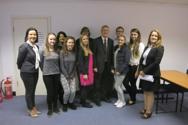 Andrew Rosindell M.P. with Middleton Murray students and staff