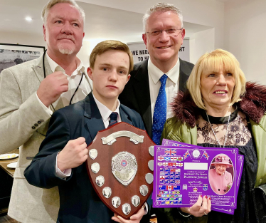 Pictured: Andrew Rosindell M.P. with Sports Ceremony Winner