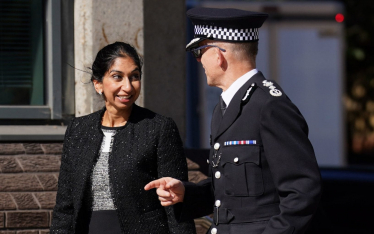 Pictured: Suella Braverman with Metropolitan Police Commissioner Sir Mark Rowley